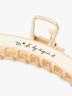 To b. by agnès b. カラー ミニ ヘアクリップ ホワイト