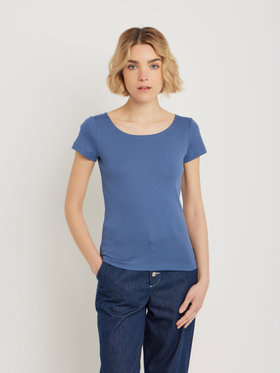 FEMME ウィメンズ 【Outlet】コットン 半袖 Tシャツ "Le Chic" ブルー