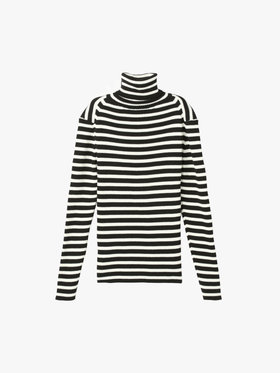 To b. by agnès b. タートルネック ニット プルオーバー ブラック