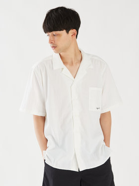 HOMME メンズ メンズ 開襟 半袖シャツ ”Magnam” ホワイト