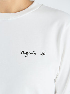 FEMME ウィメンズ ミニロゴ コットン 半袖 Tシャツ "Christof" ホワイト