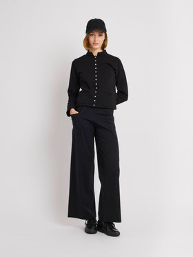 FEMME ウィメンズ コットン メルトン スタンドカラー ブルゾン ”Tambourin” ブラック