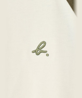 ENFANT ユニセックス キッズ "b." ロゴ 刺繍 コットン 半袖 Tシャツ カーキ
