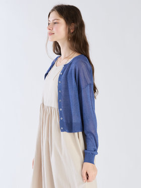 To b. by agnès b. シアーニット カーディガン ブルー