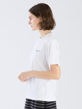 FEMME ウィメンズ ミニロゴ コットン 半袖 Tシャツ "Christof" ホワイト