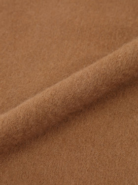 To b. by agnès b. ロゴ刺繍 ウール カシミア マフラー ブラウン