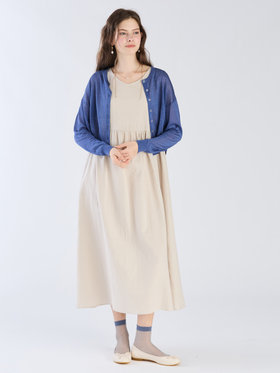 To b. by agnès b. シアーニット カーディガン ブルー