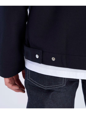 HOMME メンズ メンズ オーガニックコットン 長袖 カーディガンプレッション ブラック