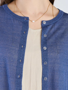 To b. by agnès b. シアーニット カーディガン ブルー