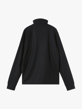 HOMME メンズ メンズ ウール 長袖 ジップアップ カーディガン ”Ziggy” ブラック