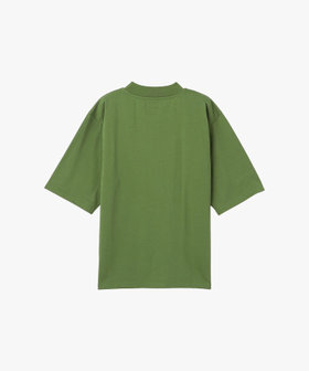 HOMME メンズ メンズ 刺繍 コットン 半袖 Tシャツ "Lezard" グリーン系その他