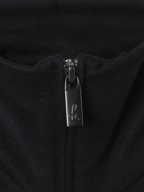 HOMME メンズ メンズ ウール 長袖 ジップアップ カーディガン ”Ziggy” ブラック