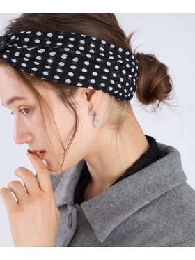 To b. by agnès b. キラキラピアスドイヤリング シルバー