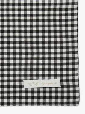 To b. by agnès b. ヴィシーチェック スカーフ ブラック