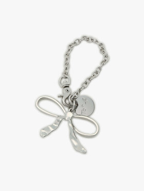 To b. by agnès b. リボン キーホルダー シルバー