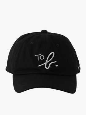To b. by agnès b. ロゴ刺繍 キャップ ブラック