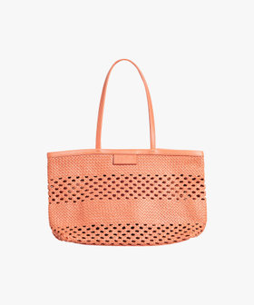 FEMME ウィメンズ ラムレザー 編み込み バッグ "Laurence" キャメル