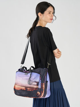 VOYAGE ウィメンズ バッグ＆ウォレット フォトプリント ナイロン 2way ラージ ボストンバッグ "My bag" RAT01R-01 パープル系その他