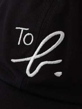 To b. by agnès b. ロゴ刺繍 キャップ ブラック