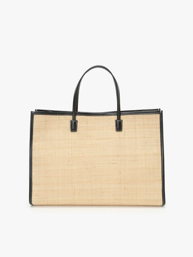 VOYAGE ウィメンズ バッグ＆ウォレット ラフィア ミディアム トートバッグ WAX35-02 オフホワイト
