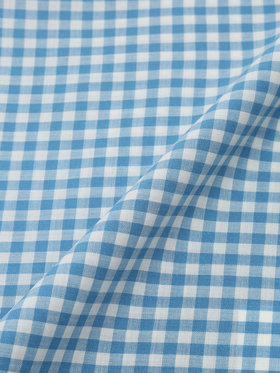 To b. by agnès b. ヴィシーチェック スカーフ ライトブルー