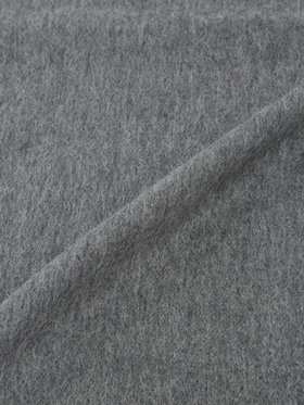 To b. by agnès b. ロゴ刺繍 ウール カシミア マフラー グレー