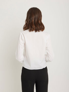 FEMME ウィメンズ 【Outlet】コットンポプリン 七分袖 ブラウス "Zeline" ホワイト