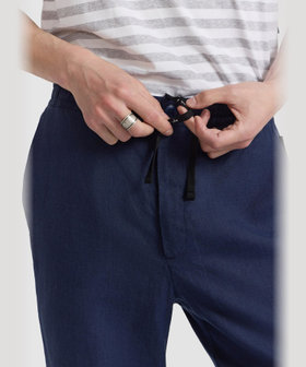 HOMME メンズ メンズ リネン パンツ "Julen" ネイビー