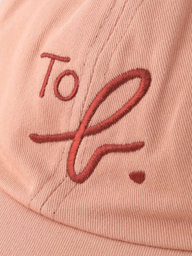 To b. by agnès b. ロゴ刺繍 キャップ ピンク