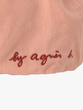 To b. by agnès b. ロゴ刺繍 キャップ ピンク