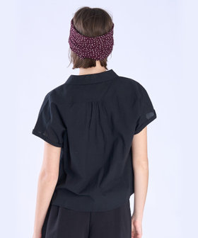 To b. by agnès b. コットン モダン マニッシュ シャツ ブラック