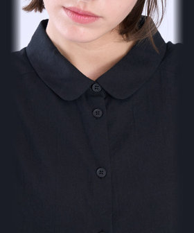 To b. by agnès b. コットン モダン マニッシュ シャツ ブラック