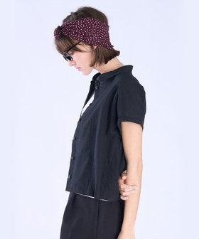 To b. by agnès b. コットン モダン マニッシュ シャツ ブラック