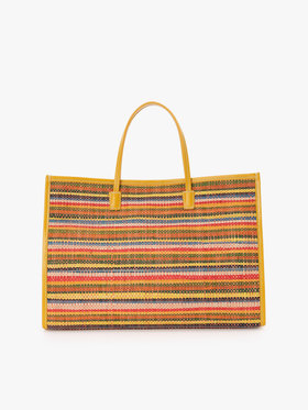 VOYAGE ウィメンズ バッグ＆ウォレット ラフィア ミディアム トートバッグ WAX35-02 イエロー