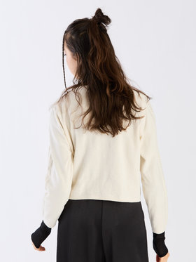 To b. by agnès b. 【Outlet】オープンワークモールニットプルオーバー ホワイト