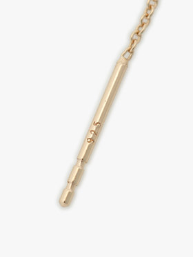 FEMME ウィメンズ 【Outlet】H925 "b." ロゴ 2チェーン ピアス "Iconic - thin and tiny" ゴールド