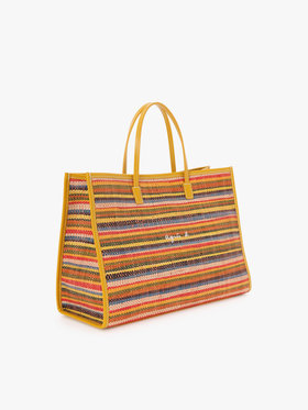 VOYAGE ウィメンズ バッグ＆ウォレット ラフィア ミディアム トートバッグ WAX35-02 イエロー