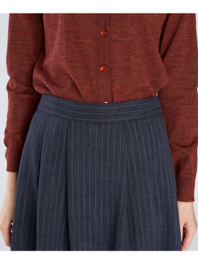 FEMME ウィメンズ ピンストライプ ロング スカート ”Early River” ブルー系その他