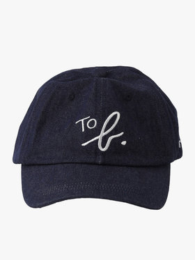 To b. by agnès b. ロゴ刺繍 キャップ ネイビー