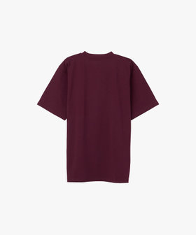 HOMME メンズ メンズ "b."刺繍 半袖 Tシャツ ボルドー