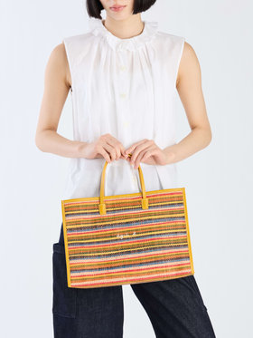 VOYAGE ウィメンズ バッグ＆ウォレット ラフィア ミディアム トートバッグ WAX35-02 イエロー