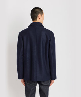 HOMME メンズ メンズ ウール 長袖 ピーコート "Roan" ブルー系その他