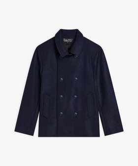 HOMME メンズ メンズ ウール 長袖 ピーコート "Roan" ブルー系その他