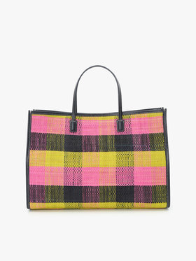 VOYAGE ウィメンズ バッグ＆ウォレット ラフィア ミディアム トートバッグ WAX35-02 ネイビー