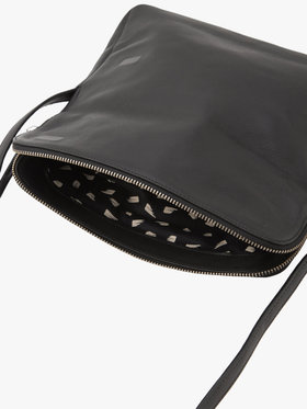 FEMME ウィメンズ ラムスキンレザー ショルダーバッグ "Asya" ブラック