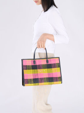 VOYAGE ウィメンズ バッグ＆ウォレット ラフィア ミディアム トートバッグ WAX35-02 ネイビー