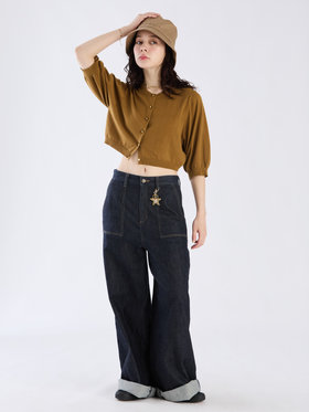 To b. by agnès b. 【Outlet】ショートスリーブニットカーディガン ブラウン