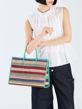 VOYAGE ウィメンズ バッグ＆ウォレット ラフィア ミディアム トートバッグ WAX35-02 グリーン