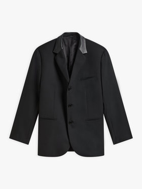 HOMME メンズ メンズ ウール混 テーラードジャケット "Volta" ブラック