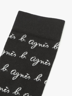 HOMME メンズ メンズ ロゴ ソックス ”Charles” ブラック